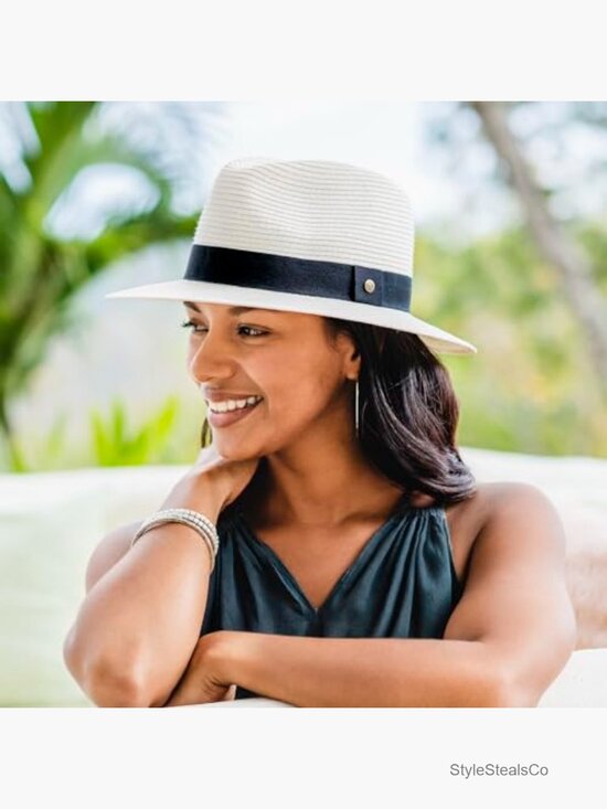 Petite UPF 50+ Fedora Sun Hat, Packable, Adjustable, Travel main image 7